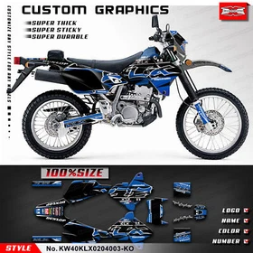 Motorcycle Stickers Vinyl Graphics Kit for KLX400R KLX 400 R 2002 2003 2004