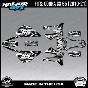 Graphics Kit for Cobra CX65 (2010-2021) CX 65 Prime Series - White