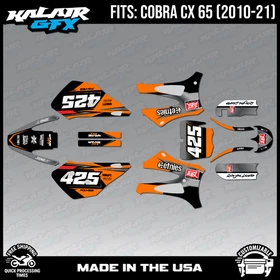 Graphics Kit for Cobra CX65 (2010-2021) CX 65 Screech Series - Orange