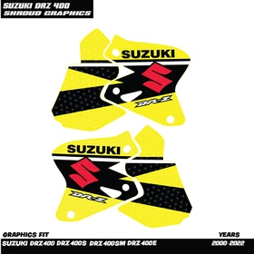 SUZUKI DRZ400 Drz400s Graphics Decals Drz400sm drz400e Laminated Thick 21mm