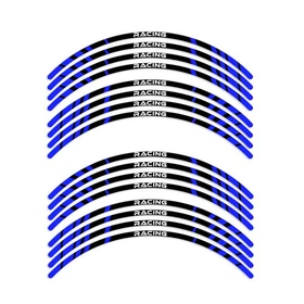 Blue STRIPE2 17 inch Edge Rim Sticker For Suzuki Bandit GSF 1250 14 15 16 17 18