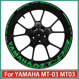 17Inch For YAMAHA MT-03 MT03 Motorcycle Hub Stickers Reflective Rim Decal New