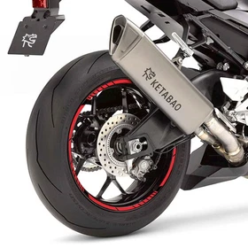 For Kawasaki Ninja 650R 06-24 23 22 Wheel Edge Rim Stickers 17 inch S02B Red