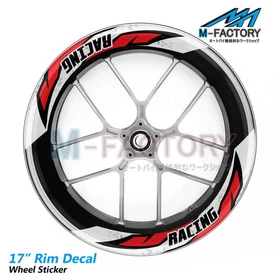 J08 17'' Rim Sticker Strip Tapes Vinyl Decal For Yamaha MT09 MT10 MTT9 XSR900