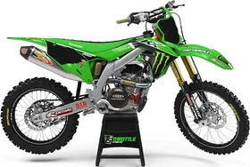 Throttle Syndicate 2022 Team Green Monster Energy Kawasaki Graphic Kit - Motocro