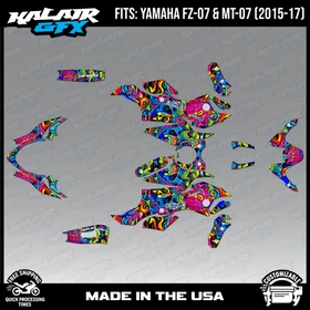 Graphics Kit for YAMAHA FZ-07 MT-07 (2015-2017) Vandal Series - MAGENTA
