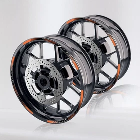Orange 17 Inch Outer Rim Sticker Stripe Decal L02B For Aprilia RS125