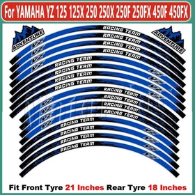 Waterproof Reflective Wheel Decals Rim Stickers Stripes For YAMAHA YZ 125/X 250