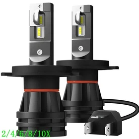 AUXITO H4 White Headlight Bulbs 9003 HB2 LED Kit High Low Beam 30000LM New 2~10X