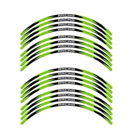 Green RUSH1 Wheel Sticker 17 inch Rim For Kawasaki Ninja 650R 17 18 19 20 21