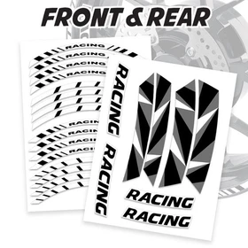 DIMA 17'' Rim Wheel Stickers Decal Graphic Kit Set For Kawasaki Z400 19-21