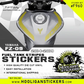 Yamaha FZ-09 curve fuel tank stickers [F960]