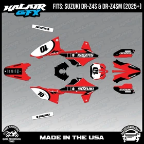 Graphics Kit for Suzuki DR-Z4S DR-Z4SM DRZ4SM 2025 2026 Speed-RED