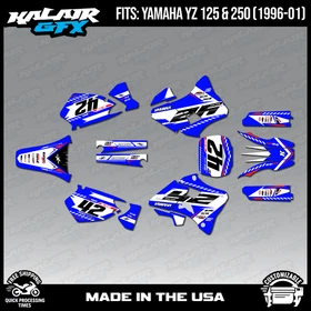 Graphics Kit for Yamaha YZ250 YZ125 (1996-2001) YZ 250 YZ 125 Lethal Series-Blue