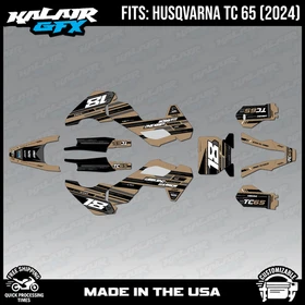 Graphics Kit for HUSQVARNA TC65 (2024) Warrior Series - Tan