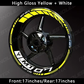 Reflective Motorcycle Wheel Sticker Rim Tape Decals Fits  For YAMAHA MT07