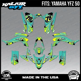 Graphics Kit for Yamaha YFZ 50 YFZ50 (All Years) Klutch Series - teal