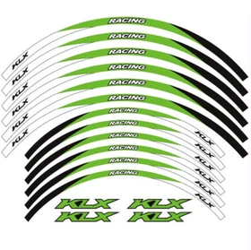 Tire Rim Wheels Stickers Decal Stripes Reflective For KAWASAKI KLX 450R 400/R/SR