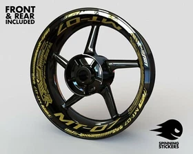 Wheel Stickers for Yamaha MT-07 MT07 Rim Tape Motorcycle Decals Graphics 17"