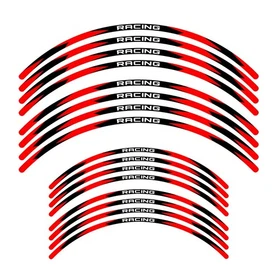 Red 21in 18in Front Rear Rim Wheel Sticker Decals For Suzuki DR-Z MX Dirt Bike