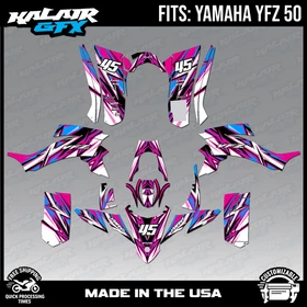 Graphics Kit for Yamaha YFZ 50 YFZ50 (All Years) Shred Series - Magenta
