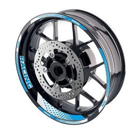 Blue 17" Racing Wheel Rim Stickers For Yamaha FZ09 MT-09 18 19 20 21