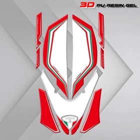 For 2016 Ducati 1299 Panigale Front Fairing Number Board 3D Gel Decal Sticker