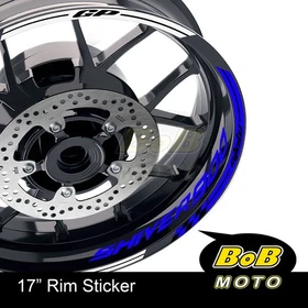 17" Blue Rim Wheel Decals Stickers AA02 For Aprilia SHIVER 900 17-19 17 18 19