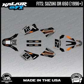 Graphics Kit for Suzuki DR650 (All Years) DR 650 Shaders - ORANGE