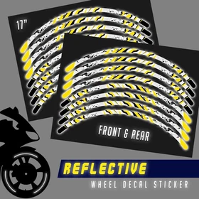 Reflective Rim Wheel Stickers Fits 17" SH11 For Yamaha MT07 MT-07 18-21 20 19