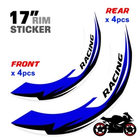 For Suzuki Bandit GSF 1250 07-18 17 Wheel Inner Rim Stickers 17 inch S06W Yellow
