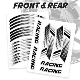 AX2 17'' Rim Wheel Stickers Decal Kit For Yamaha YZF R6 99-20 19 18 17 16 15 14