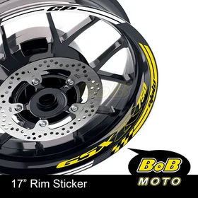 GREEN 17" Rim Stickers Decals Custom AA02 For Suzuki GSXR 750 92-20 16 17 18 19