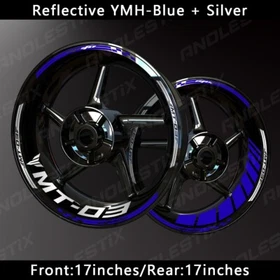 Reflective Motorcycle Wheel Sticker Rim Tape Decals Fits For YAMAHA MT03