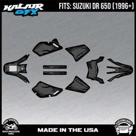 Graphics Kit for Suzuki DR650 (All Years) DR 650 Ember Series - SMOKE