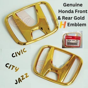 Genuine Honda Gold H Front Rear Emblem Badge Civic City Jazz 2001-2025