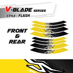 For Kawasaki Z650 17-24 23 22 21 20 19 Motorcycle Inner Rim Sticker A01B Yellow