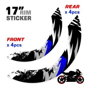 For Yamaha MT09 18-24 23 22 21 20 Wheel Inner Rim Stickers 17 inch S03B Blue