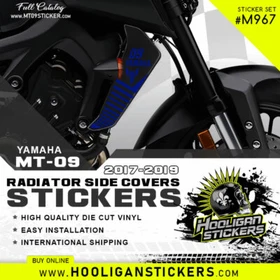 Yamaha MT-09 FZ-09 radiator side cover stickers [M967]