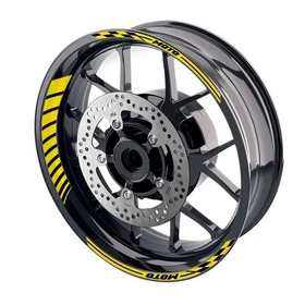 Yellow 17 inch GP02 Wheel Sticker For Triumph Daytona 765 2018-2020