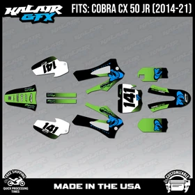 Graphics Kit for COBRA CX50 JR 2014-2021 Factory - Green