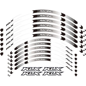 Tire Rim Wheels Stickers Decal Stripes Reflective For KAWASAKI KLX 450R 400/R/SR
