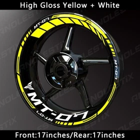 Reflective Motorcycle Wheel Sticker Rim Tape Decals Fits For YAMAHA MT07