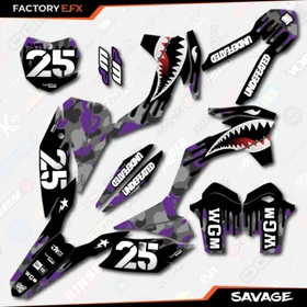 Gray Purple Savage Camo Graphics Kit fit KTM 13-15 SX SXF XC XCF 125 250 300 450