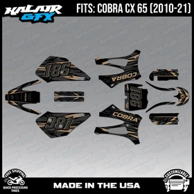 Graphics Kit for Cobra CX65 (2010-2021) CX 65 Twitch Series - Tan