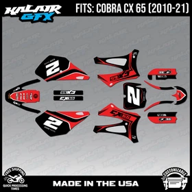 Graphics Kit for Cobra CX65 (2010-2021) CX 65 Venom Series - Red