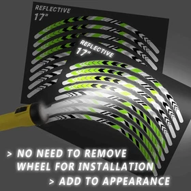 SH14 Green Reflective Wheel Sticker Tape For Honda CBR650R 19-20