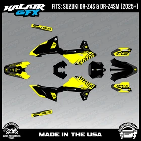 Graphics Kit for Suzuki DR-Z4S DR-Z4SM DRZ4SM 2025 2026 Evader-YELLOW-SHIFT