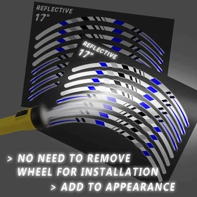 SH20 Yellow Reflective Wheel Sticker Tape For Honda CB650R 19-20