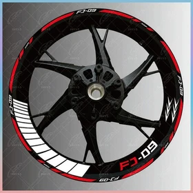For Yamaha FJ-09 High Quality 17" Front + Rear Wheel Hub Rim Reflective Sticker